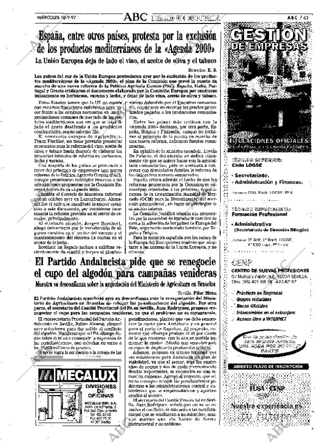 ABC SEVILLA 10-09-1997 página 63