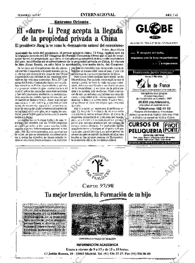 ABC SEVILLA 14-09-1997 página 43