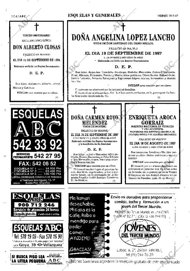 ABC MADRID 19-09-1997 página 104