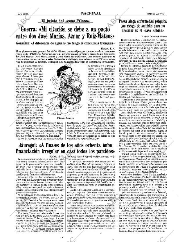 ABC MADRID 23-09-1997 página 22