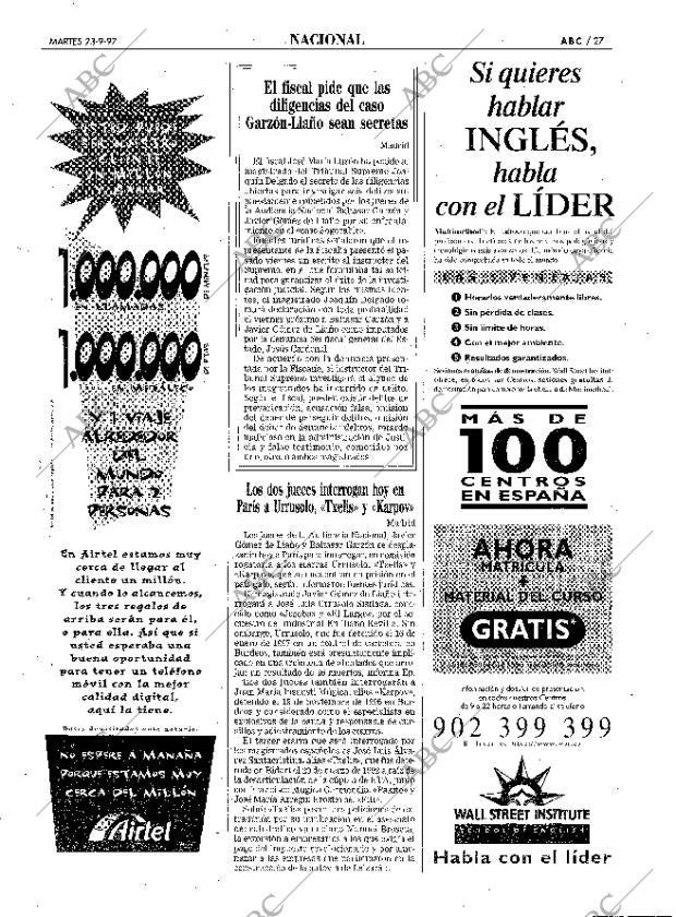 ABC MADRID 23-09-1997 página 27