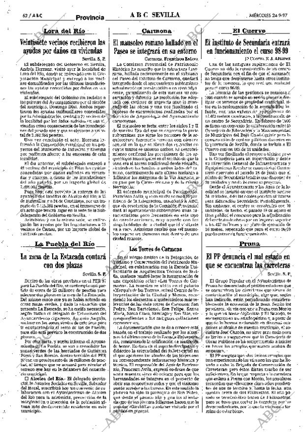 ABC SEVILLA 24-09-1997 página 62