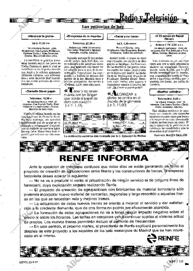 ABC MADRID 25-09-1997 página 133