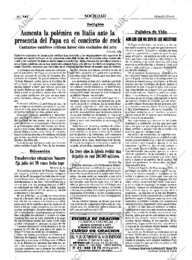 ABC MADRID 27-09-1997 página 44