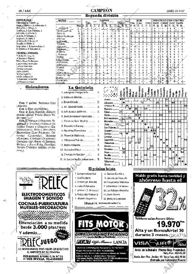 ABC SEVILLA 29-09-1997 página 68