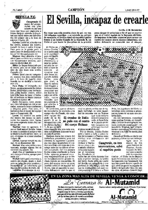 ABC SEVILLA 29-09-1997 página 70