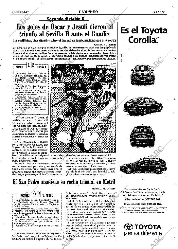 ABC SEVILLA 29-09-1997 página 77