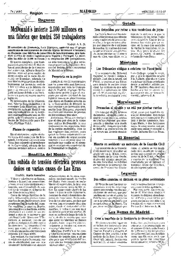 ABC MADRID 15-10-1997 página 74