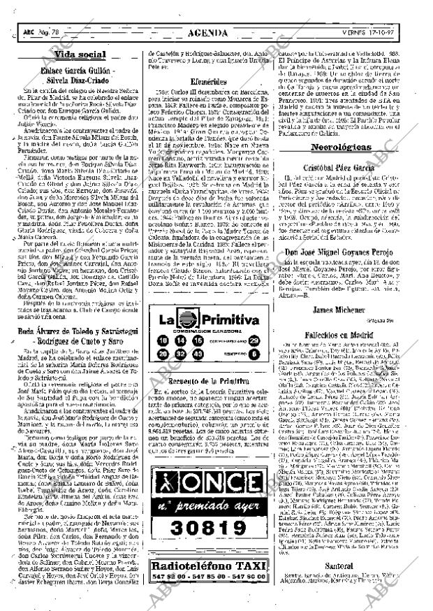 ABC MADRID 17-10-1997 página 78