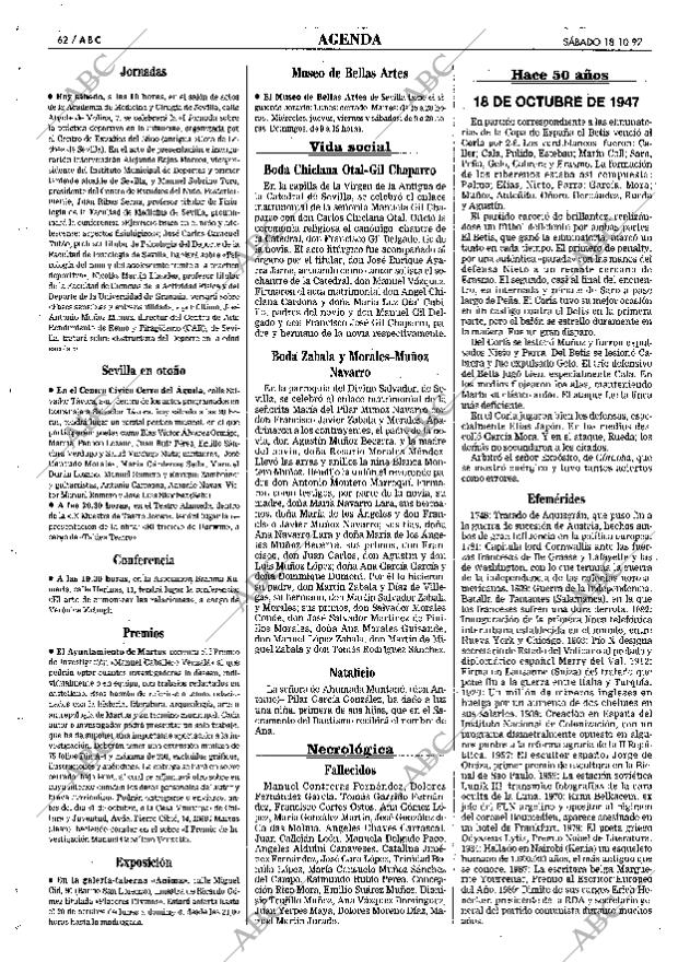 ABC SEVILLA 18-10-1997 página 62