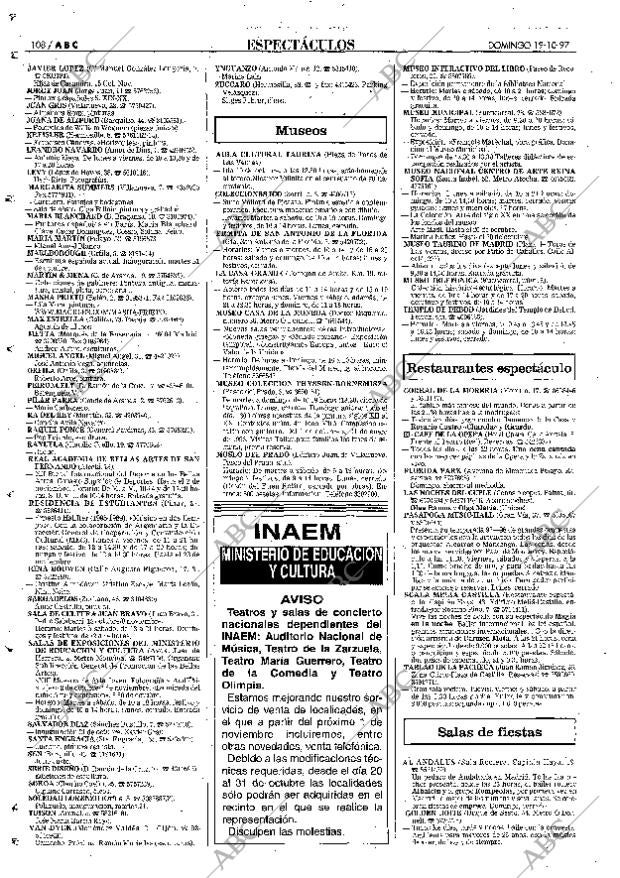 ABC MADRID 19-10-1997 página 108