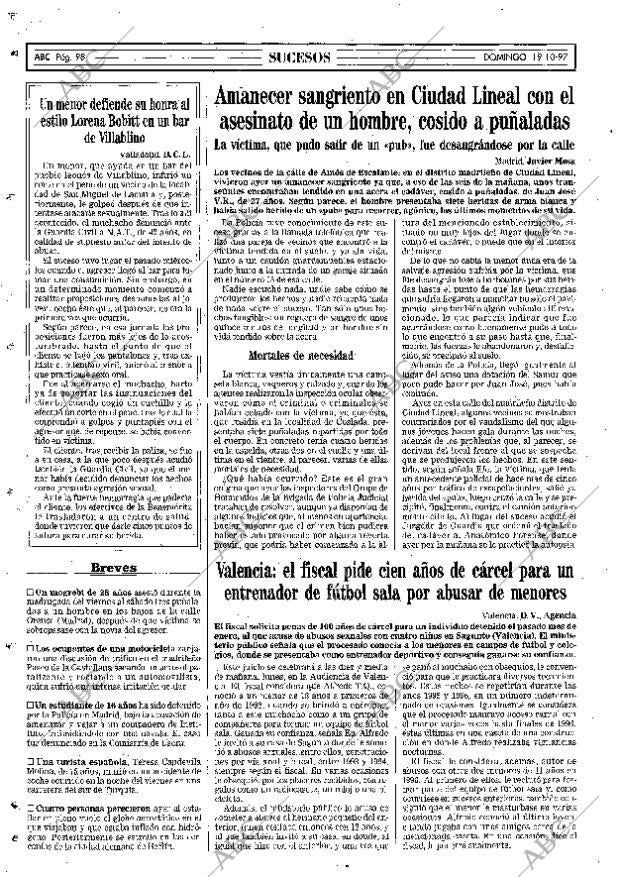 ABC MADRID 19-10-1997 página 98