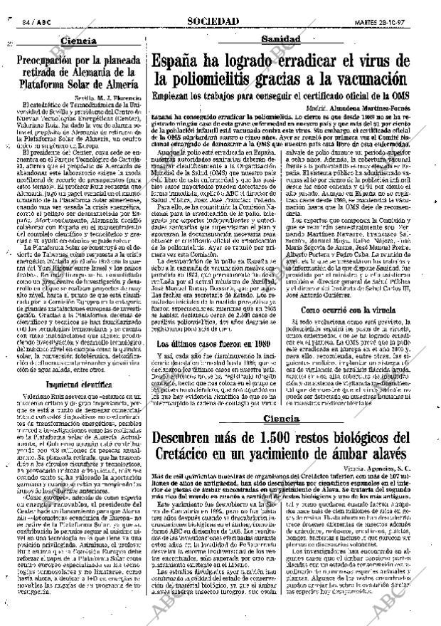 ABC MADRID 28-10-1997 página 84