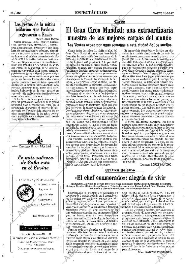 ABC MADRID 28-10-1997 página 98