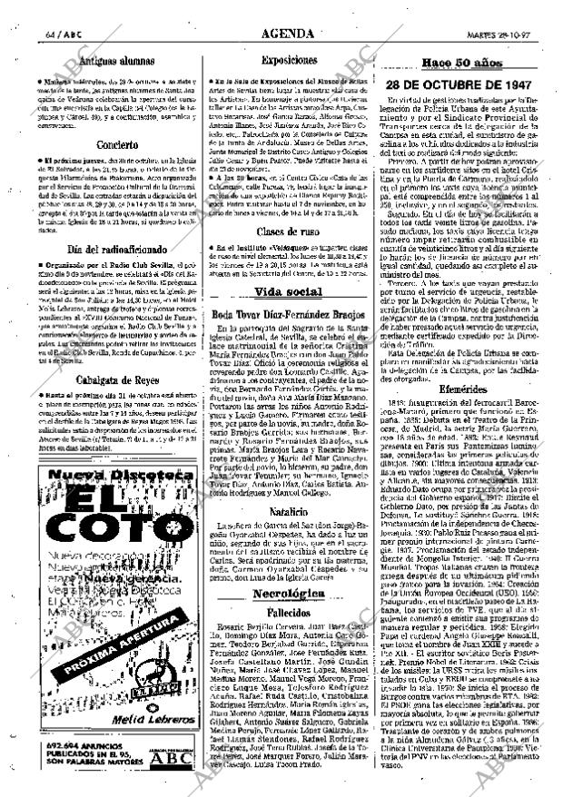 ABC SEVILLA 28-10-1997 página 64