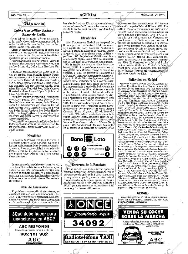 ABC MADRID 29-10-1997 página 60