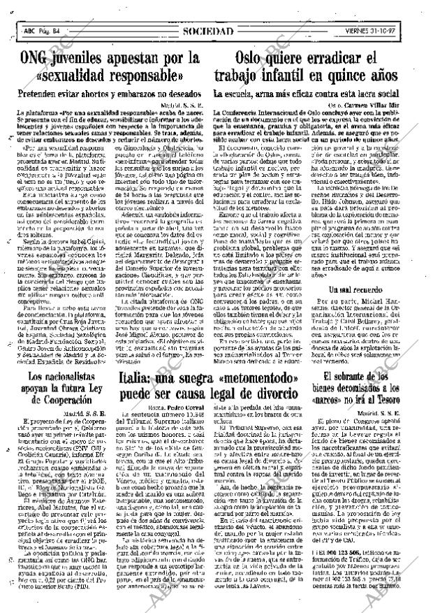 ABC MADRID 31-10-1997 página 84