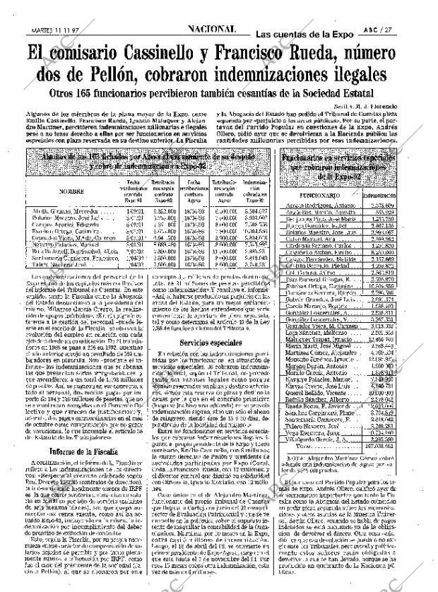 ABC MADRID 11-11-1997 página 27
