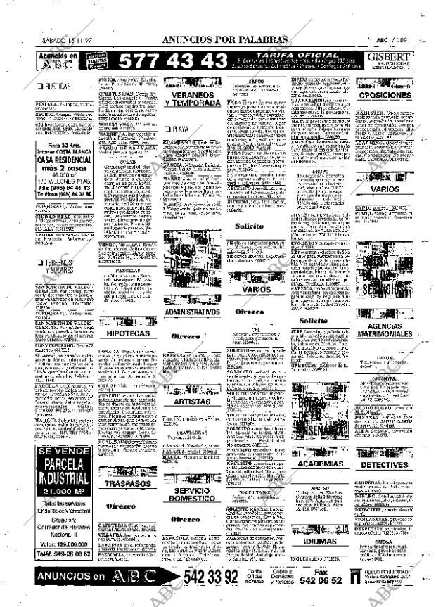 ABC MADRID 15-11-1997 página 109
