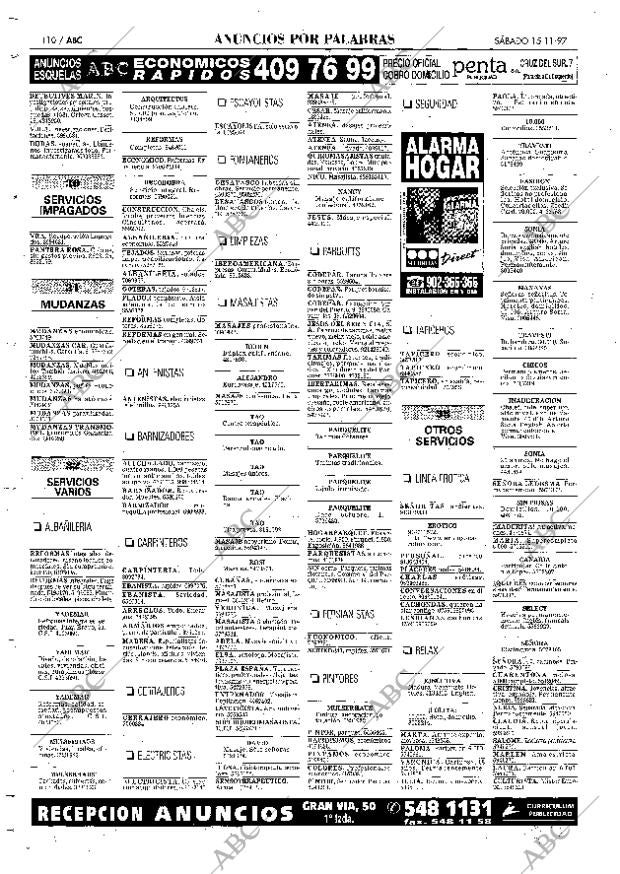 ABC MADRID 15-11-1997 página 110