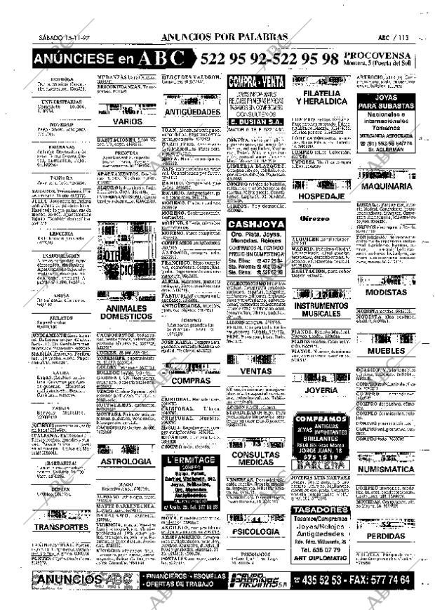 ABC MADRID 15-11-1997 página 113