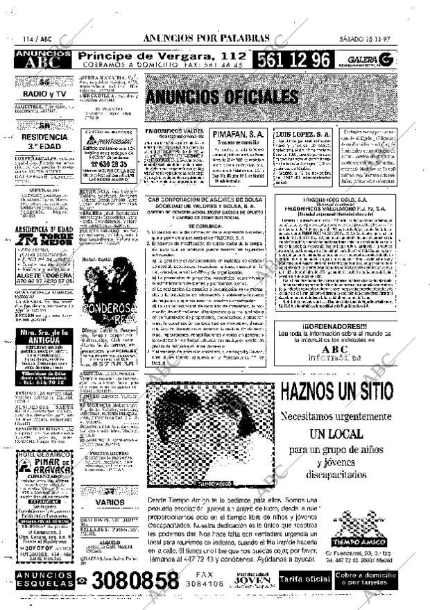 ABC MADRID 15-11-1997 página 114