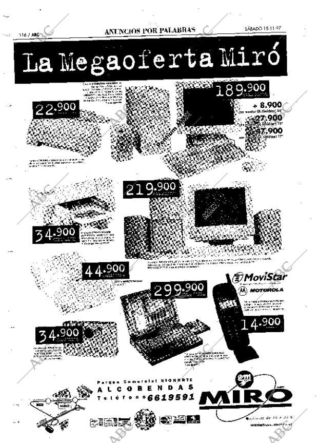 ABC MADRID 15-11-1997 página 116