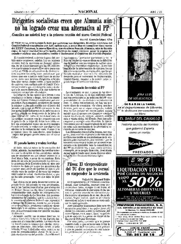 ABC MADRID 15-11-1997 página 23