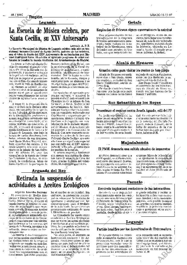 ABC MADRID 15-11-1997 página 68