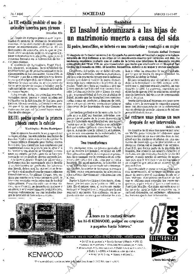 ABC MADRID 15-11-1997 página 76