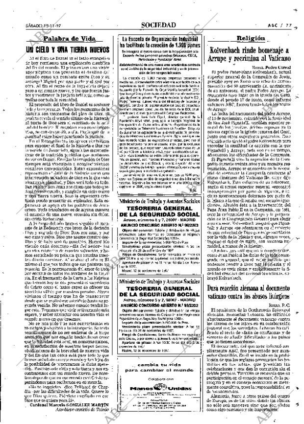 ABC MADRID 15-11-1997 página 77