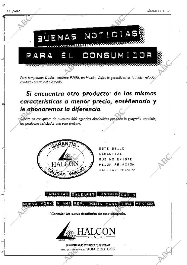 ABC MADRID 15-11-1997 página 86