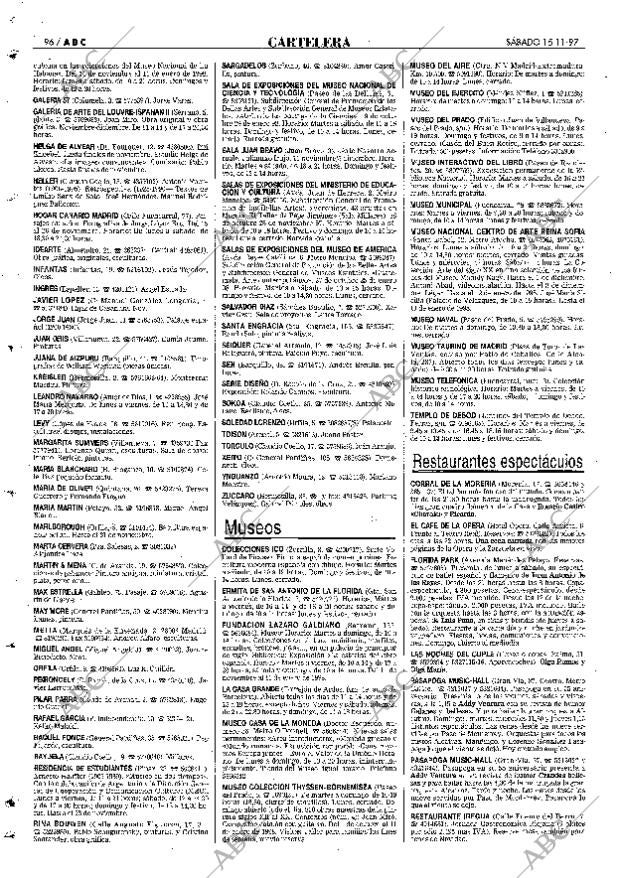 ABC MADRID 15-11-1997 página 96