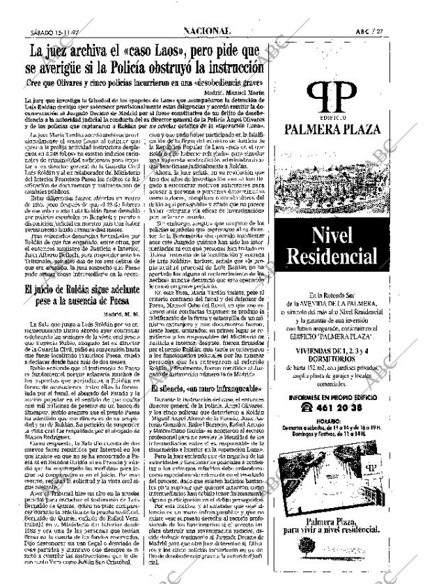 ABC SEVILLA 15-11-1997 página 27
