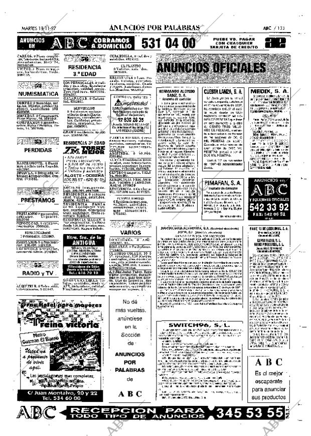 ABC MADRID 18-11-1997 página 133