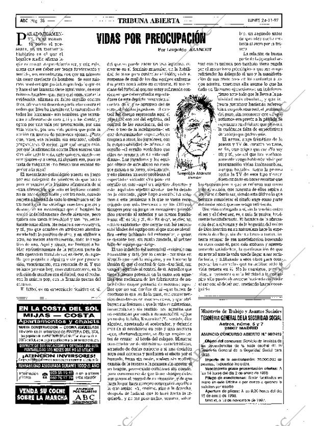 ABC MADRID 24-11-1997 página 38