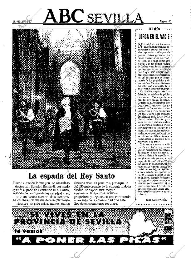 ABC SEVILLA 24-11-1997 página 45