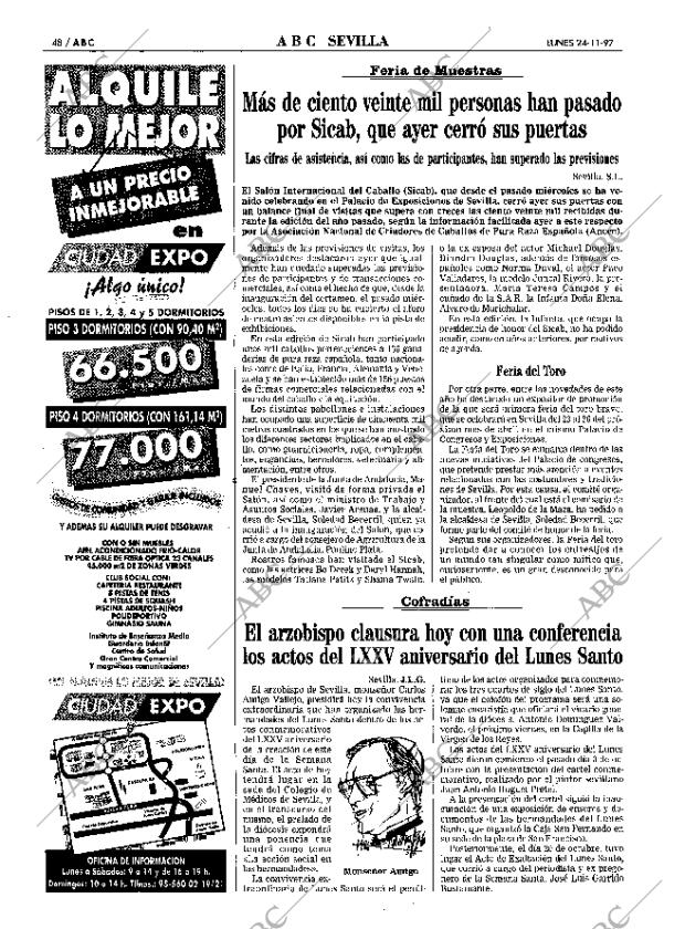 ABC SEVILLA 24-11-1997 página 48