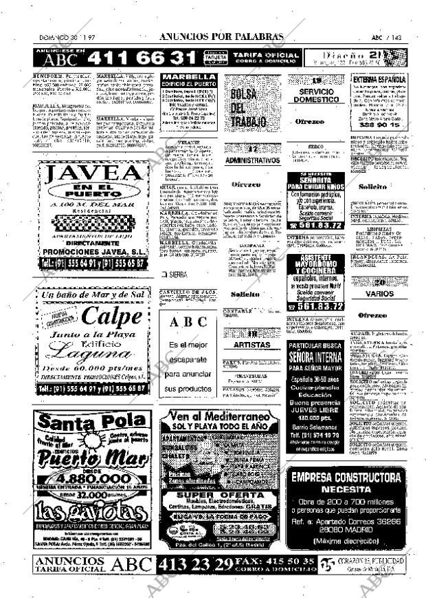ABC MADRID 30-11-1997 página 143
