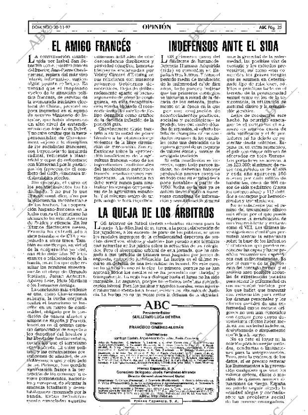 ABC MADRID 30-11-1997 página 25
