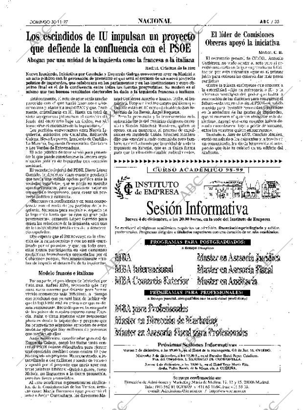 ABC MADRID 30-11-1997 página 35
