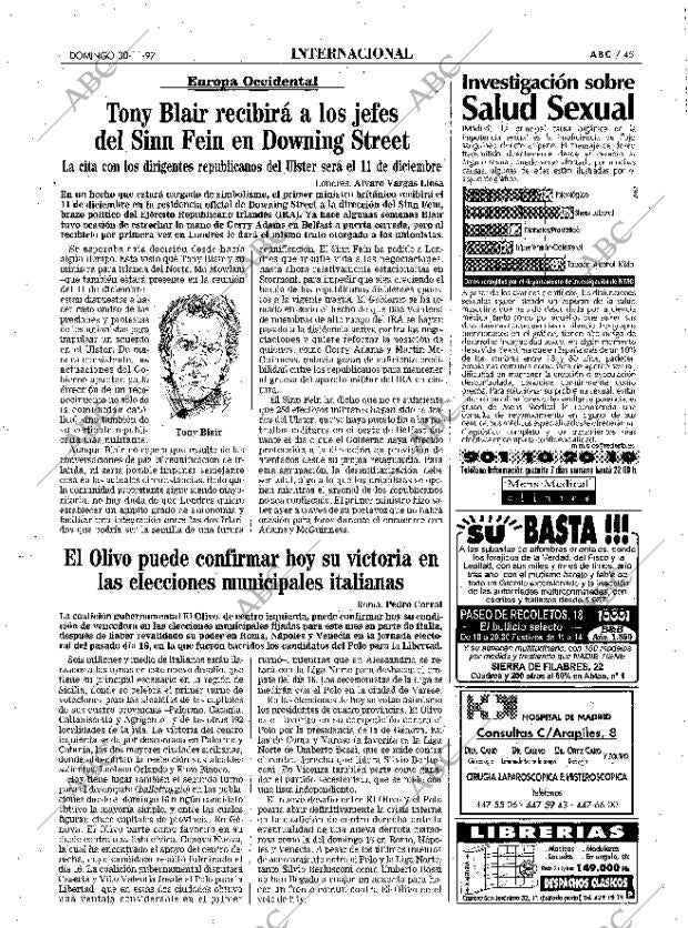 ABC MADRID 30-11-1997 página 45