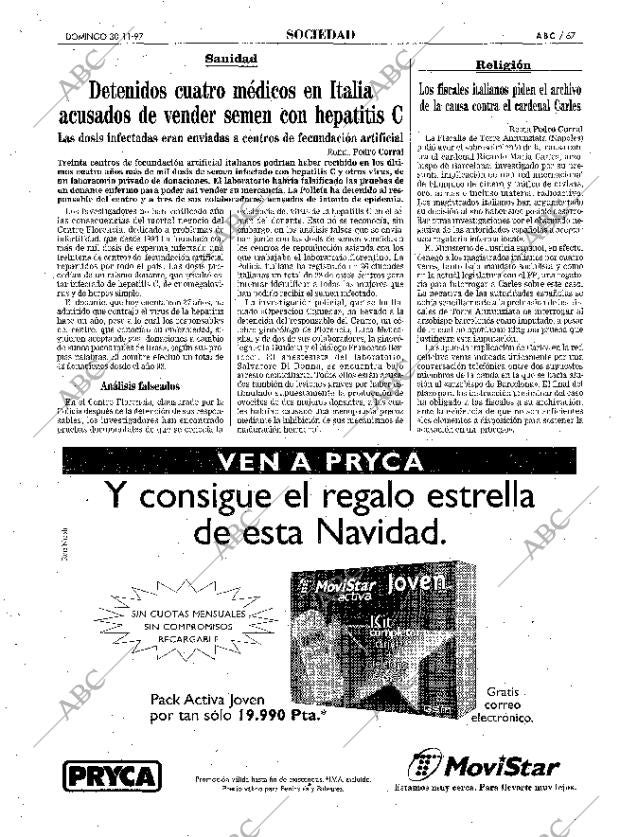 ABC MADRID 30-11-1997 página 67