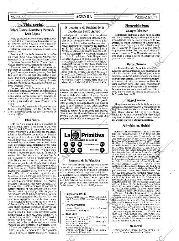 ABC MADRID 30-11-1997 página 72