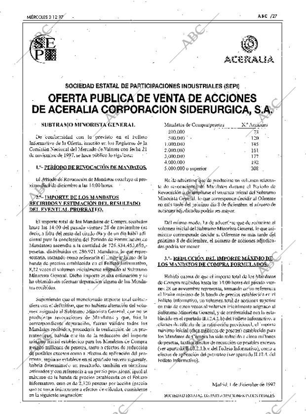 ABC MADRID 03-12-1997 página 27
