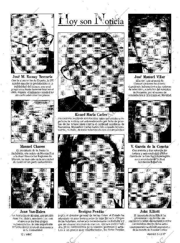 Periodico Abc Madrid 05 12 1997 Portada Archivo Abc
