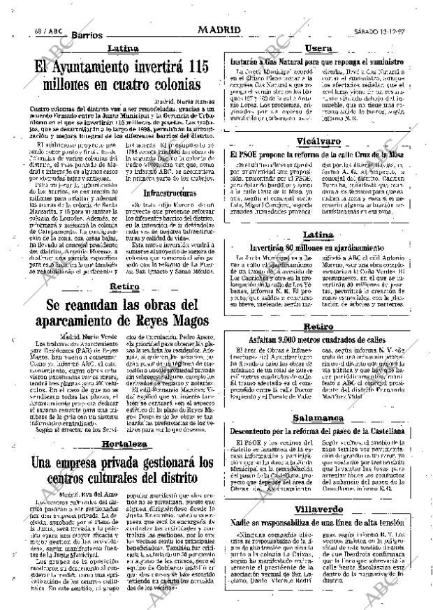 ABC MADRID 13-12-1997 página 68