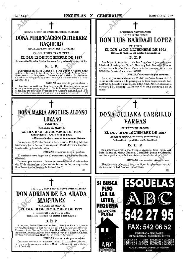 ABC MADRID 14-12-1997 página 124