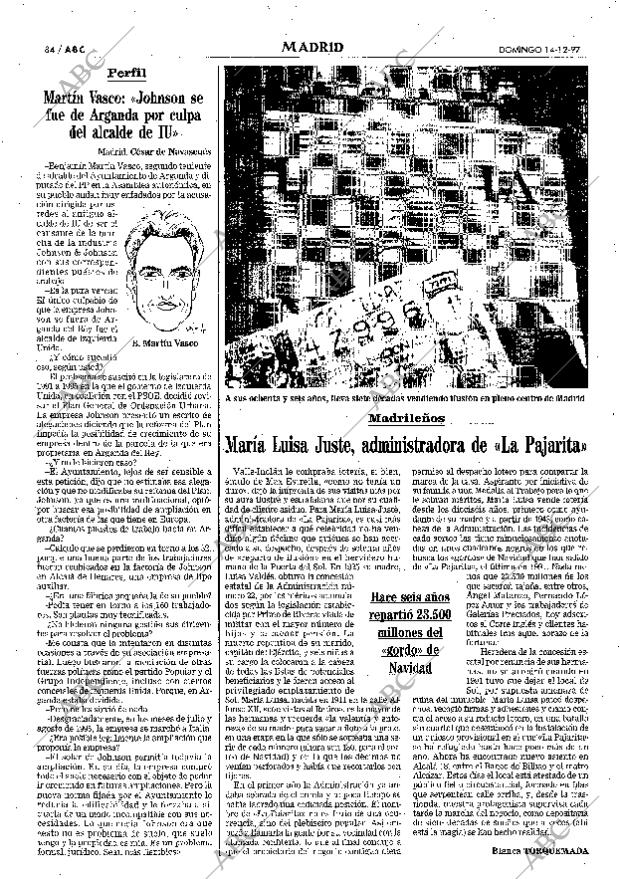 ABC MADRID 14-12-1997 página 84