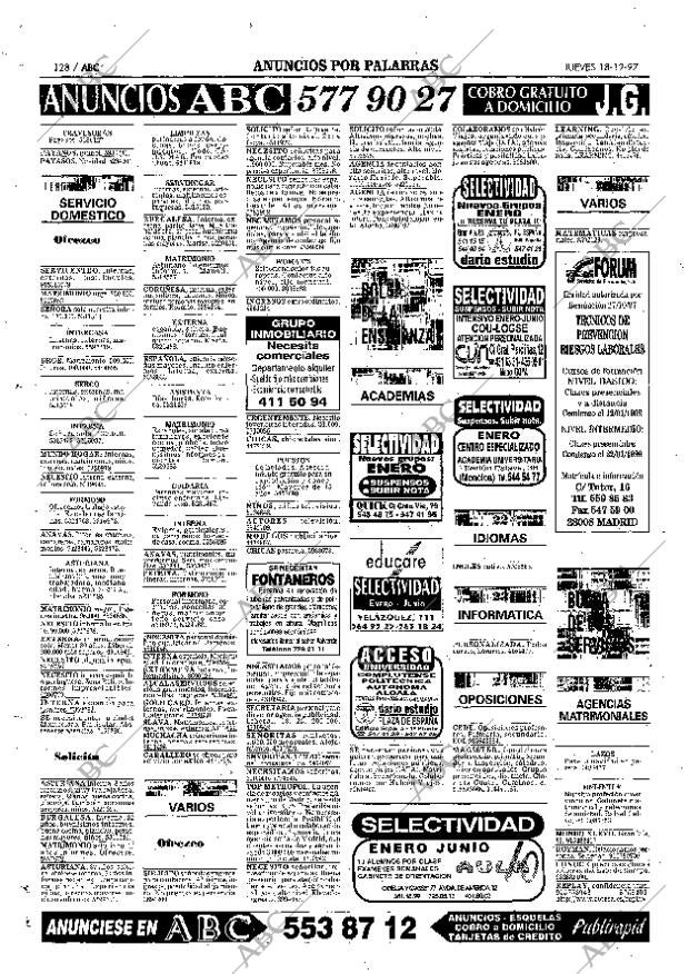 ABC MADRID 18-12-1997 página 128